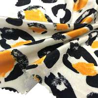 100%polyester animal print  velvet fabric with price per meter for clothing wholesale